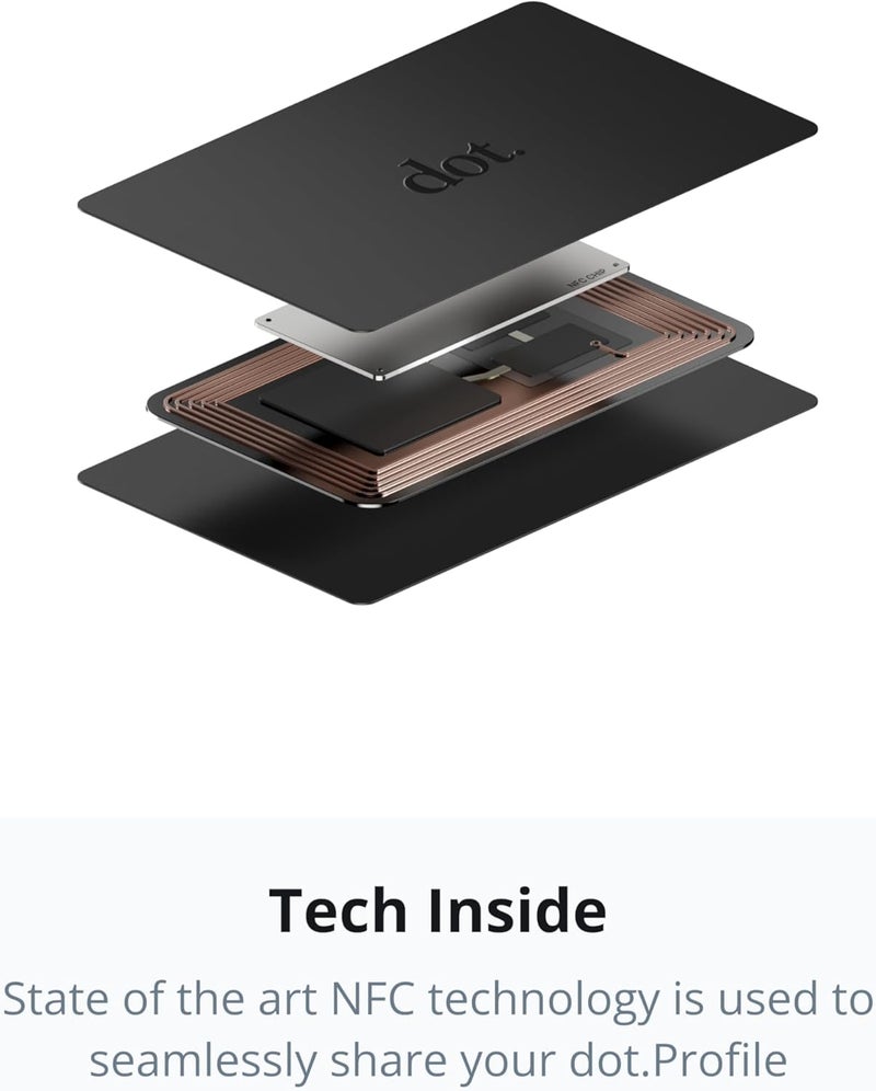 Dot . Card - Digital Business Card - Tap Compatible with iPhone & Android (White) - Image 2